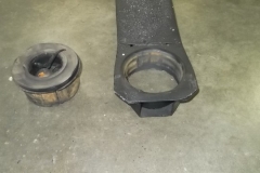 157 rear end support bushings slid out of housing should be welded and wedged in place