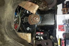 256 transmission removed (boards are for safety for lowering car from lift)