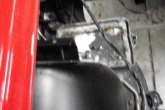 573 coolant reservoir bracket and battery tray installed