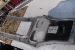 604 shift console as removed with blue over tan paint