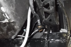 123 correct RH rear brake block and rubber flex hose installed