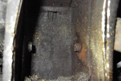123 LR frame pocket with both sides of cut pivot bolt seized in place
