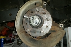 175 front brake rotors removed and hubs cleaned