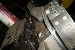 184 RH parking brake cable was not installed