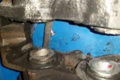 146 caliper removed showing leaks
