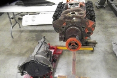 418 engine and transmission removed