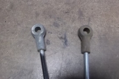 944 HL actuator clevis before and after blasting