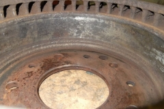 148 parking brake contact surface inside of rotor too rough for operation