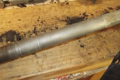 168 column shaft blasted and showing wear from bearing failure