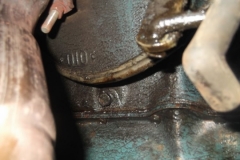 202 plug wires not held by clip at oil pan - coated in oil and swollen