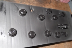 124 exhast manifold hardware painted high heat black