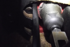 118 note red paint on master cylinder boot inside of car - indicates red repaint