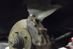 146 RF caliper, note rotor is original to car and still riveted in place