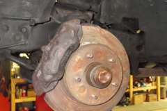 147 LF caliper, note rotor is original to car and still riveted in place