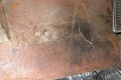 185 crack in LH floor board near pedals