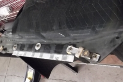 177 RH door glass removed - repairing 2 broken screws at track mount