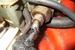 131 fuel line at carburetor is twisted and kinked - will be replaced