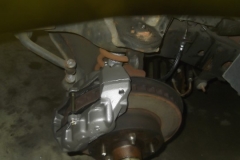 165 LF brake caliper, pads, hose installed