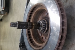127 axle and rotor removed