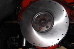 110 flywheel resurfaced and installed - note the inspection marks once torqued