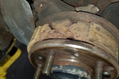 165 LR park brake hardware original rusted and seized