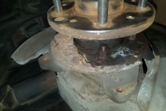 151 park brake hardware removed