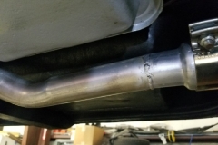 201 exhaust system is fully welded and not movable