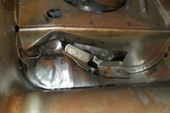 167 degreased oil pan shows internal damage
