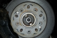 146 RR rotor not indexed correctly and rivets still stuck in axles