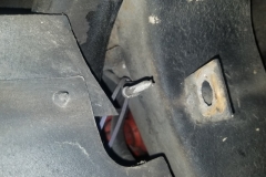 146 RF brake line at wheel well is broken