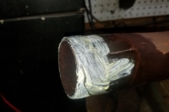 292 RH header pipe cleaned