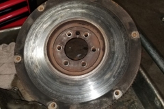 253 flywheel heavily scarred and grooved