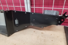 759 heater box with cleaned rivets and fresh paint