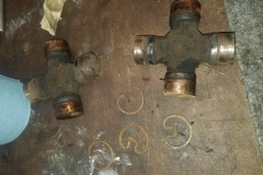 854 orignal u joints removed from drive shaft - saved for customer