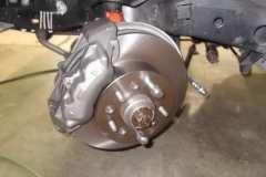 114 LF caliper, rotor, and pads installed