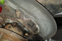 151 park brake hardware removed
