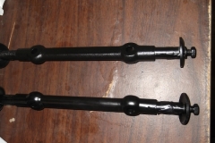 136 upper a arm cross shafts in black lacquer primer