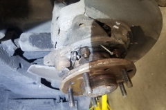 164 lr park brake hardware removed