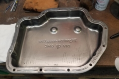 234 transmission pan removed and cleaned