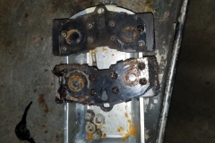 126 RR brake pads show leaks
