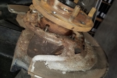 144 park brake hardware removed
