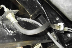 125 twisted LR brake hose - note the abnormal routing of the park brake cable