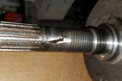 219 damaged LH axle - needs replaced