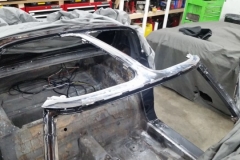 667 corner windshield trim installed