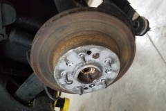 185 LR brake rotor seized in place but rivets cut