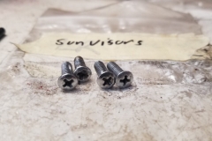 445 original sun visor screws cleaned