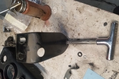 496 park brake handle removed