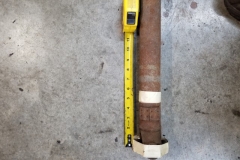 595 drive shaft remvoed - tape measure shows location of original paint inspection marks